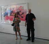 Deborah Bell and David Krut at the opening of "Collaborations II" at DKP, 2010