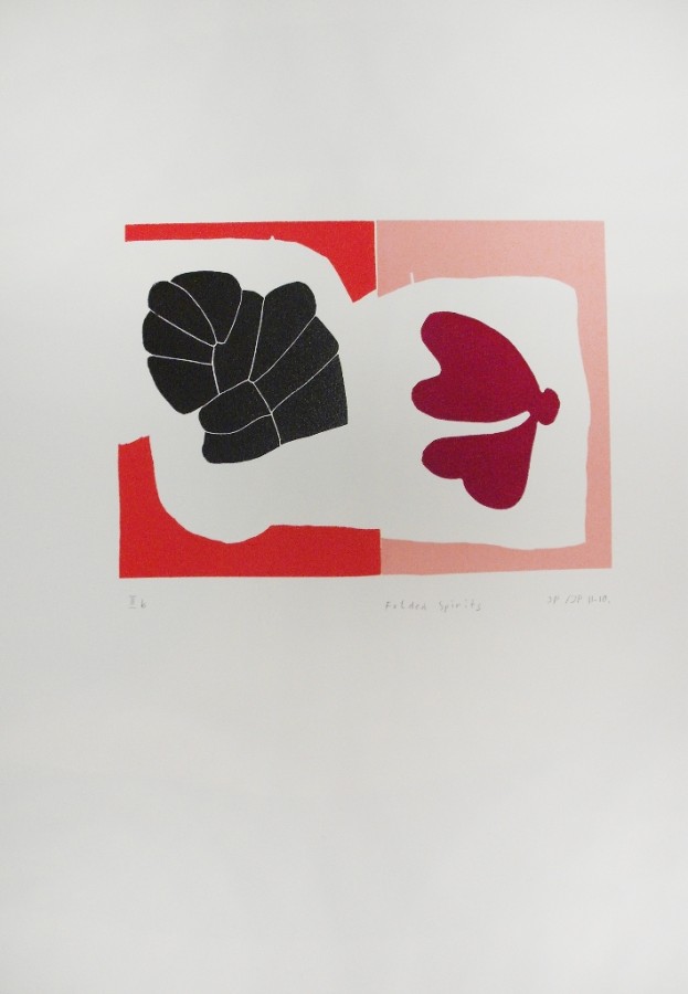 Partenheimer-Folded Spirits II-1 2012-4-Colour Linocut-LR