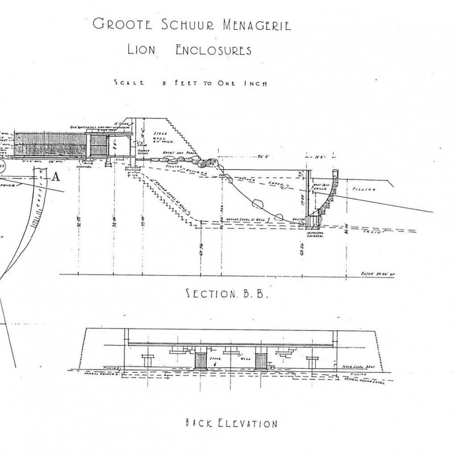 Old Groote Schuur enclosure drawing