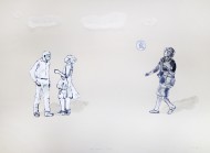 Yang-One Space No.1 2012-Mixed Media on Paper-LR