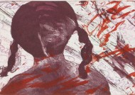 Siopis-To a Special Father-Sugarlift,Aquatint,Burnishing,Scraping with Photocopy Transfer- LR