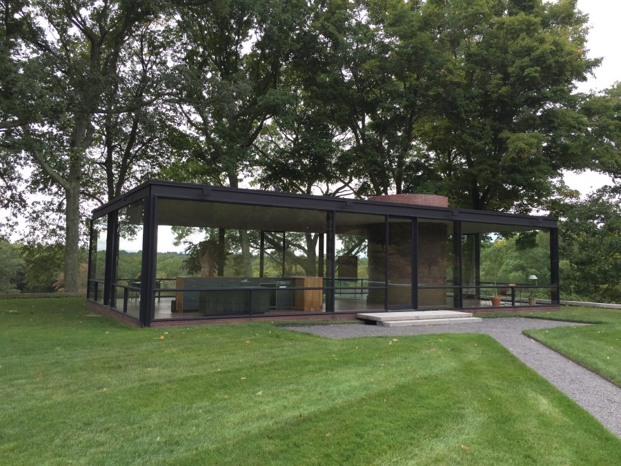 The iconic Philip Johnson Glass House, Connecticut. 