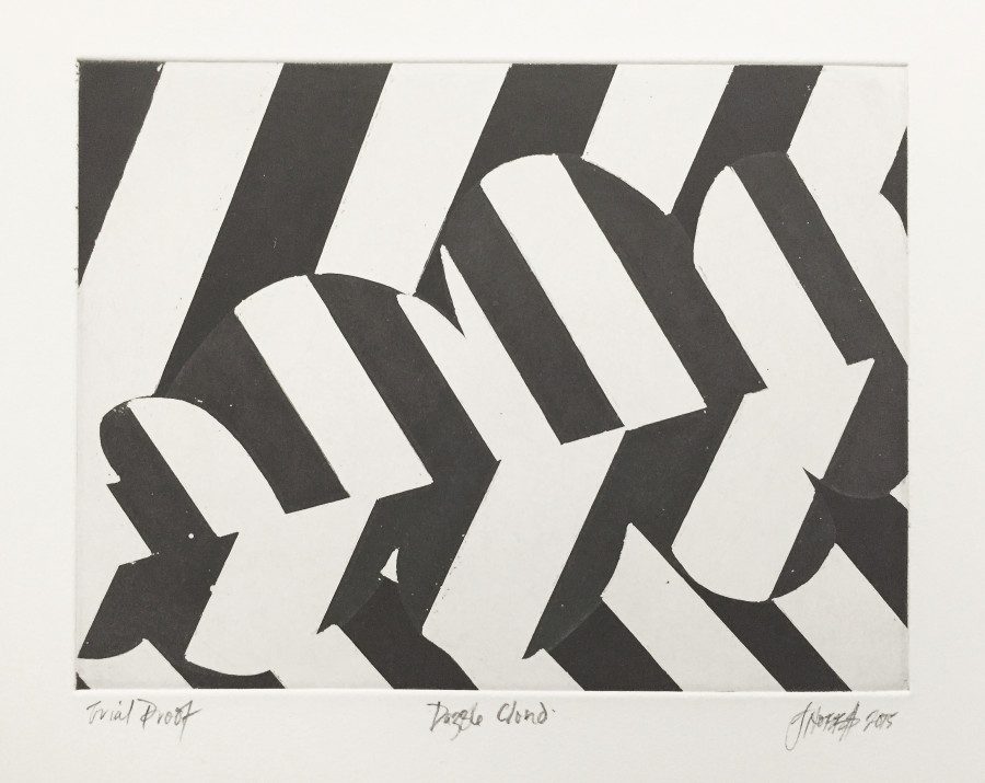 Stephen Hobbs, Dazzle Cloud, 2015, Etching Hardground, Edition of 15.