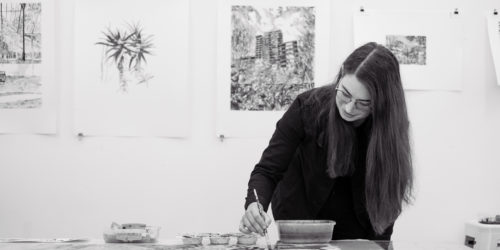 Adele van Heerden artist in residence David Krut workshop