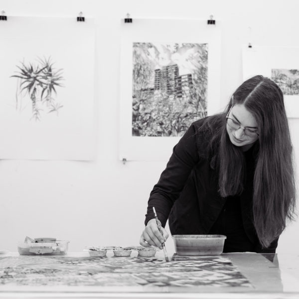 Adele van Heerden artist in residence David Krut workshop
